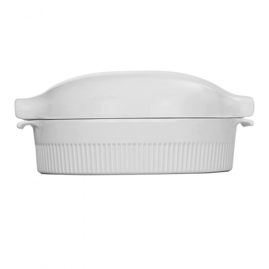 Travessa Roaster 3 Litros 35 cm de comprimento Com Tampa Porcelana Germer